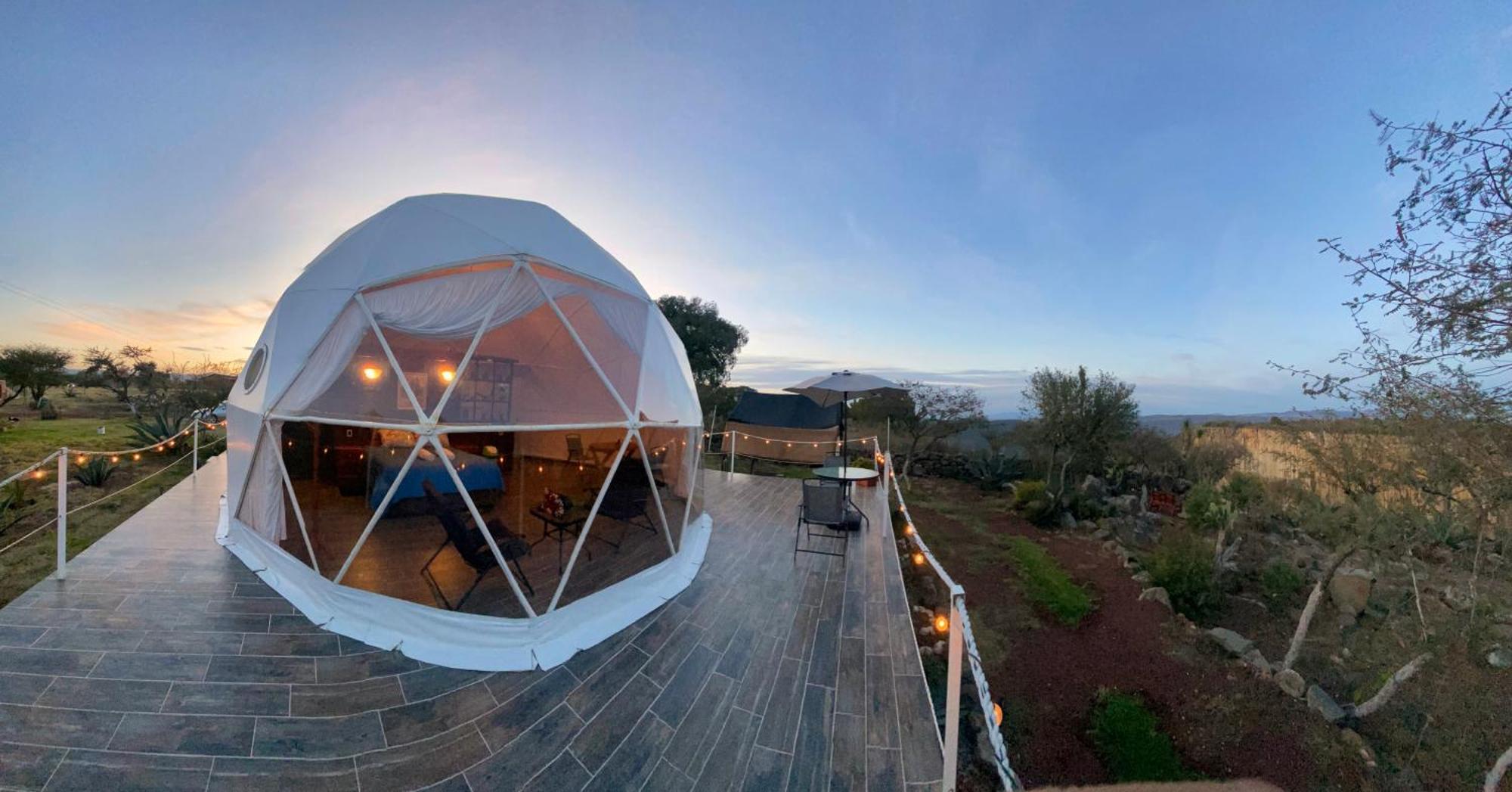 El Gato Glamping con vista a prismas basálticos Huasca de Ocampo Exterior foto
