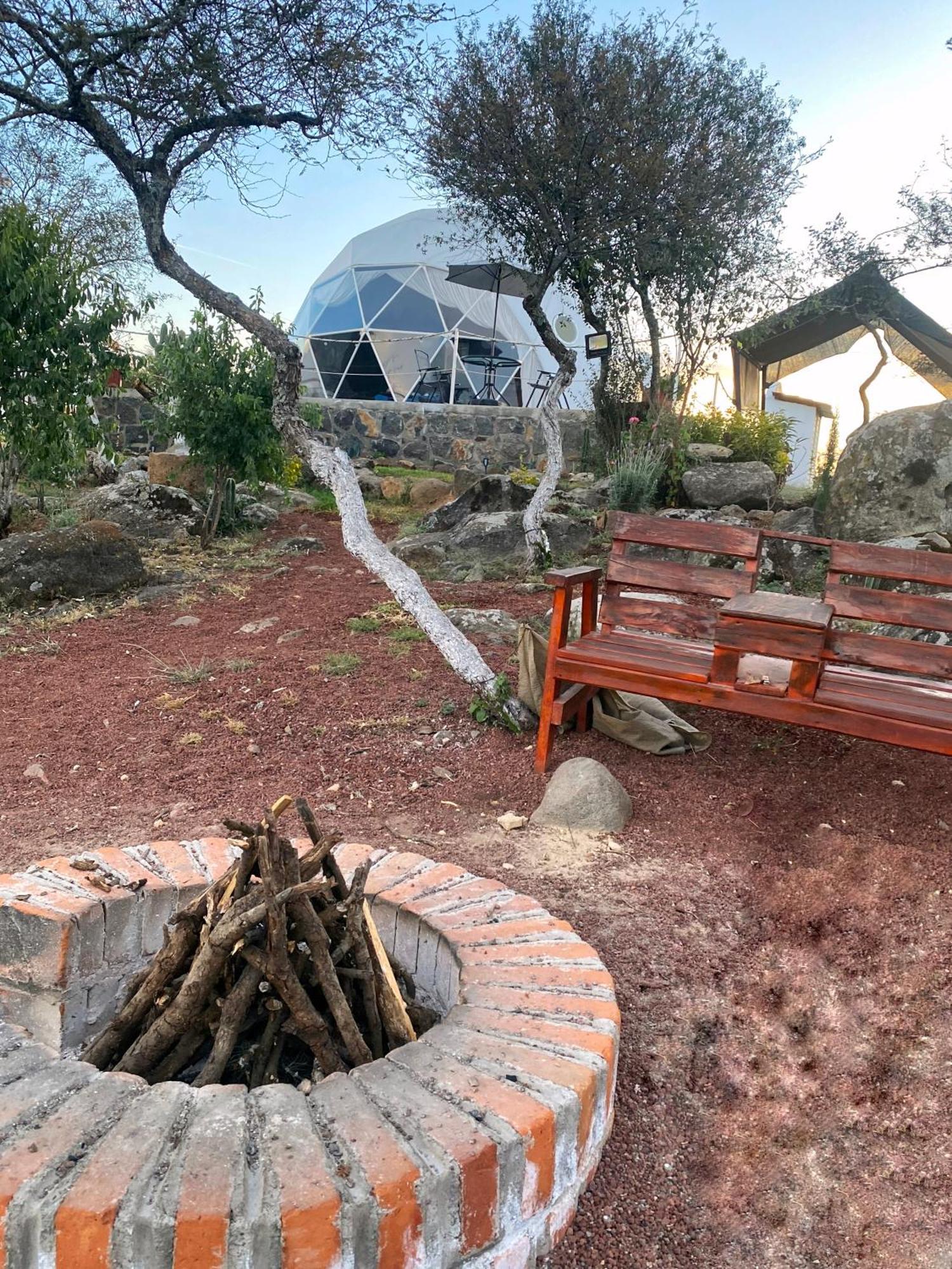 El Gato Glamping con vista a prismas basálticos Huasca de Ocampo Exterior foto